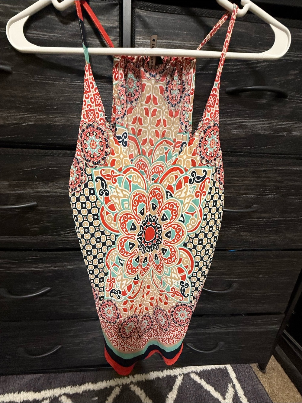 Women’s Sleeveless Printed Tank Top - Coral Multi